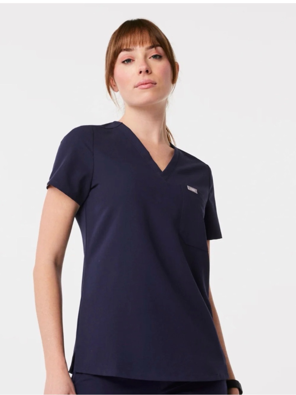 Figs Navy V-Neck Short Sleeve Medical Top